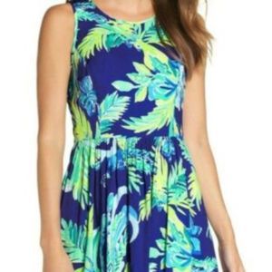 Lilly Pulitzer Twilight Blue Fit and Flare Dress Size 2